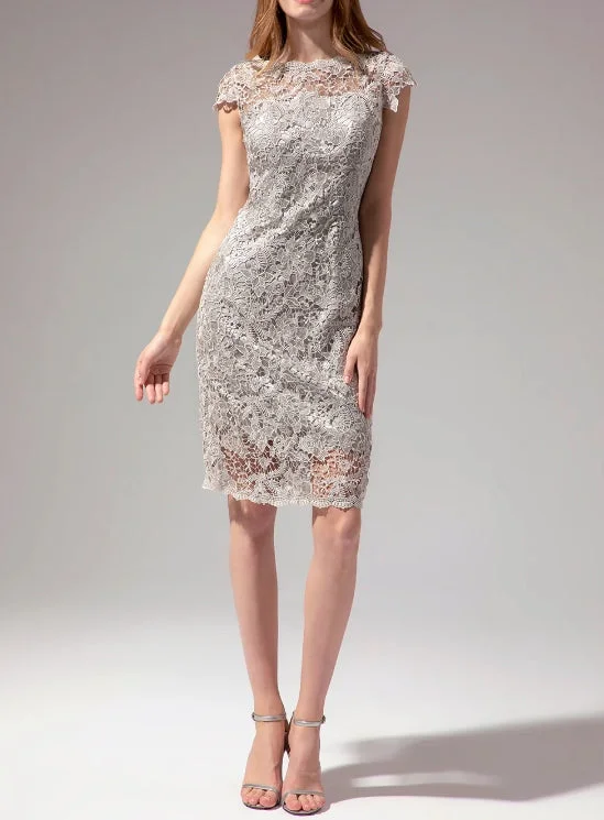 Grey Lace Mother Of the Bride Dress