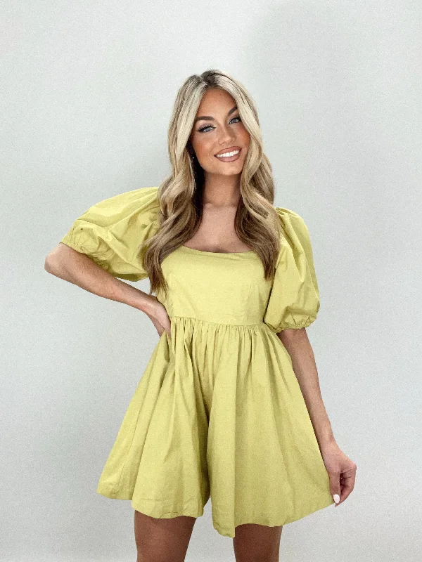 Lime Babydoll Romper