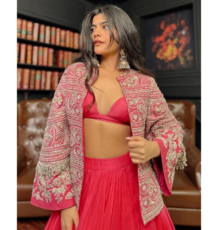 Farasha Pink Jacket Set