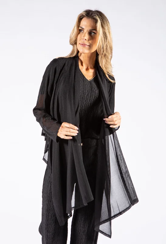 Mesh Longline Cardigan