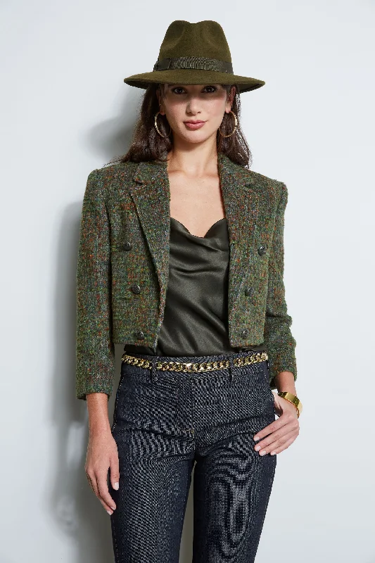 Boucle Tweed Cropped Jacket