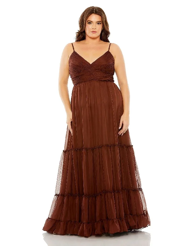 Mac Duggal 68542 Fabulouss Long Plus Size Formal Chiffon Dress