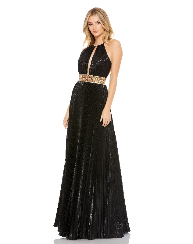 Mac Duggal 30722 Prom Long Halter Formal Dress