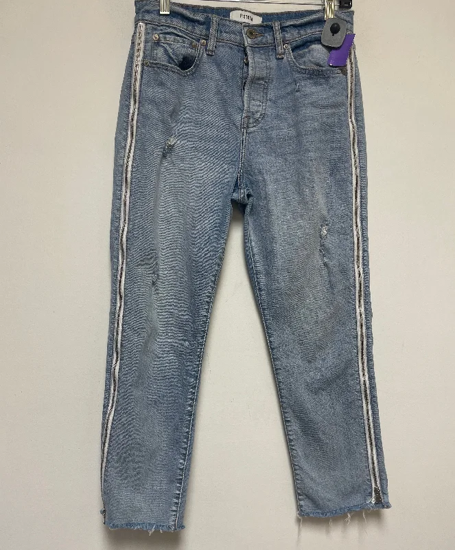 Blue Denim Jeans Boyfriend Pistola, Size 6