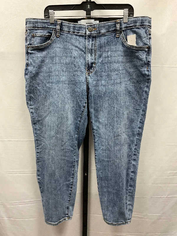 Blue Denim Jeans Skinny Sonoma, Size 18