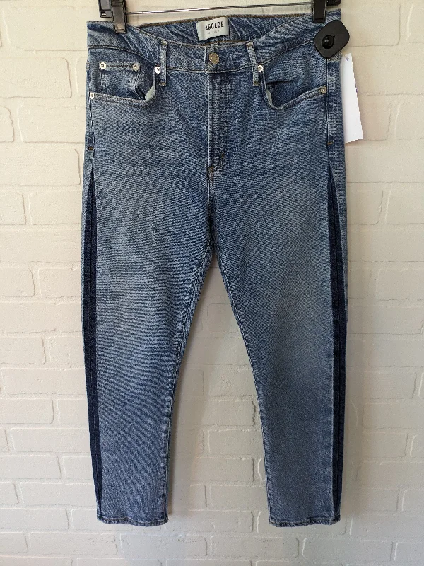 Blue Denim Jeans Straight Agolde, Size 10