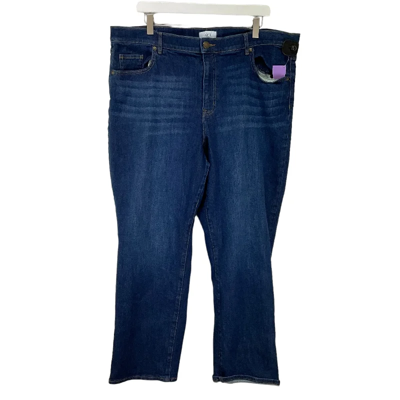 Blue Denim Jeans Straight Loft, Size 18