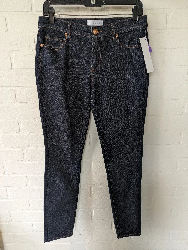 Blue Denim Jeans Straight Loft, Size 4