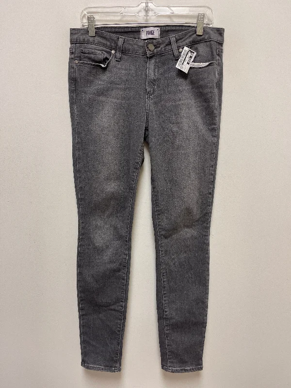 Grey Denim Jeans Designer Paige, Size 12