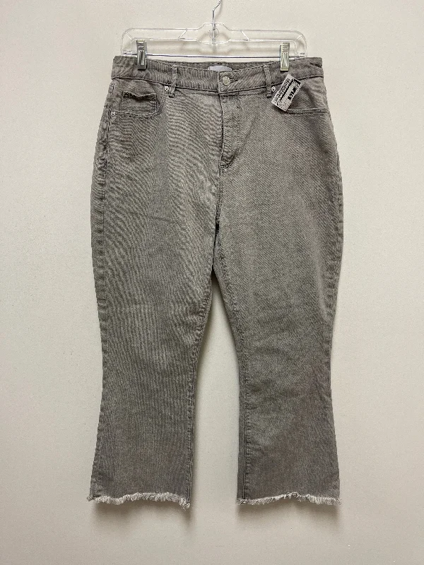 Grey Jeans Straight Loft, Size 10