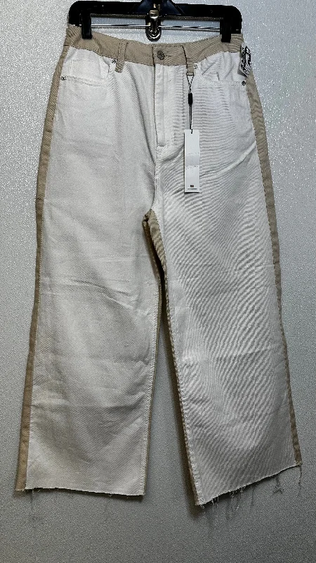 Tan Jeans Wide Leg Vigoss, Size 8