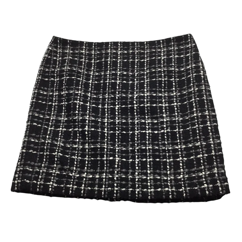 Skirt Midi By Ann Taylor In Black & Grey, Size: 12