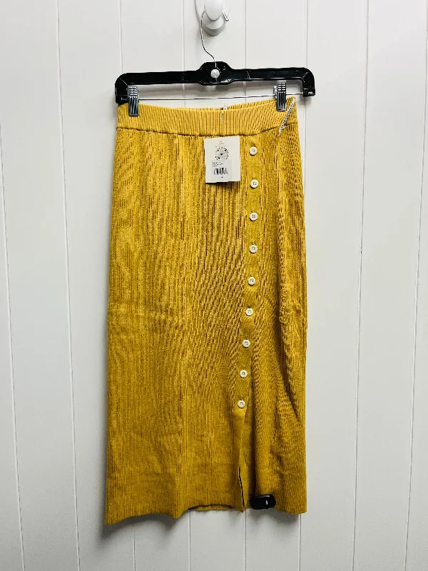 Skirt Midi By Cmc In Yellow, Size: M