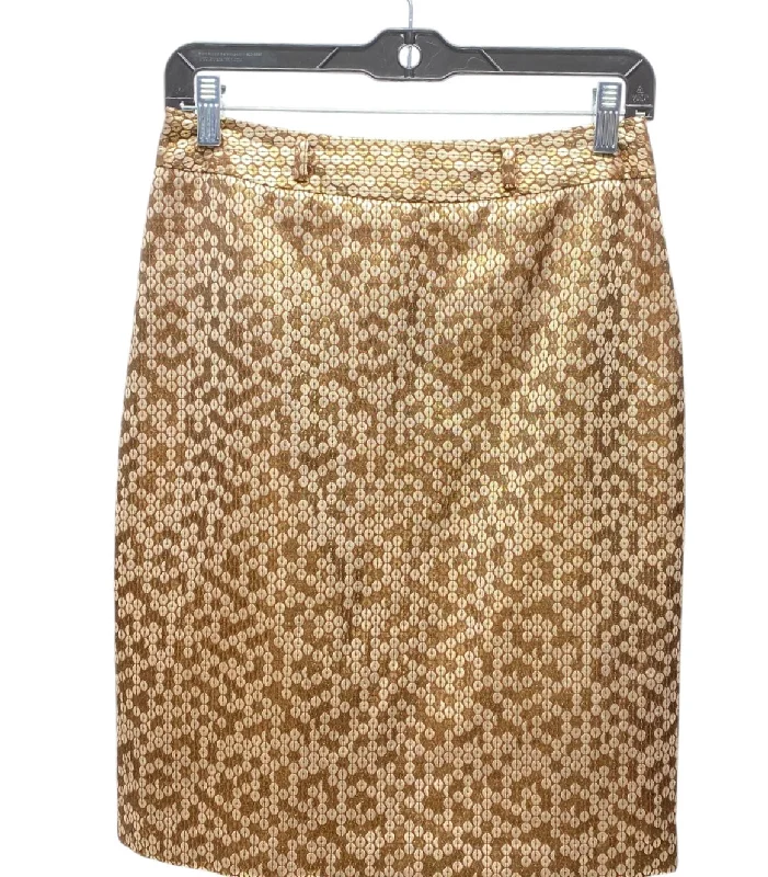 Skirt Midi By Worthington In Gold, Size: S