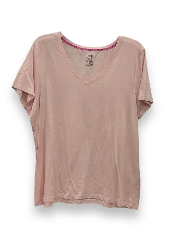 Top Short Sleeve Basic By Hue In Pink, Size: Xl