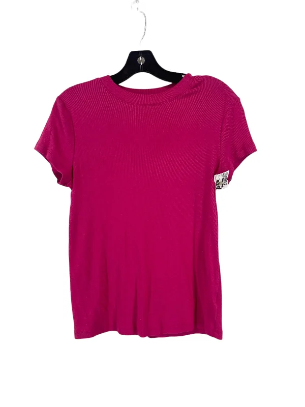 Top Short Sleeve By A New Day In Pink, Size: L