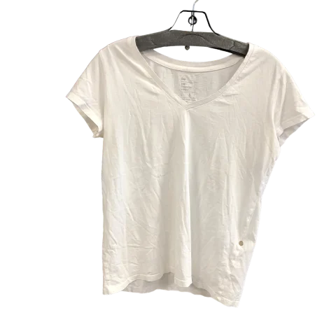 Top Short Sleeve By Gap In White, Size: S