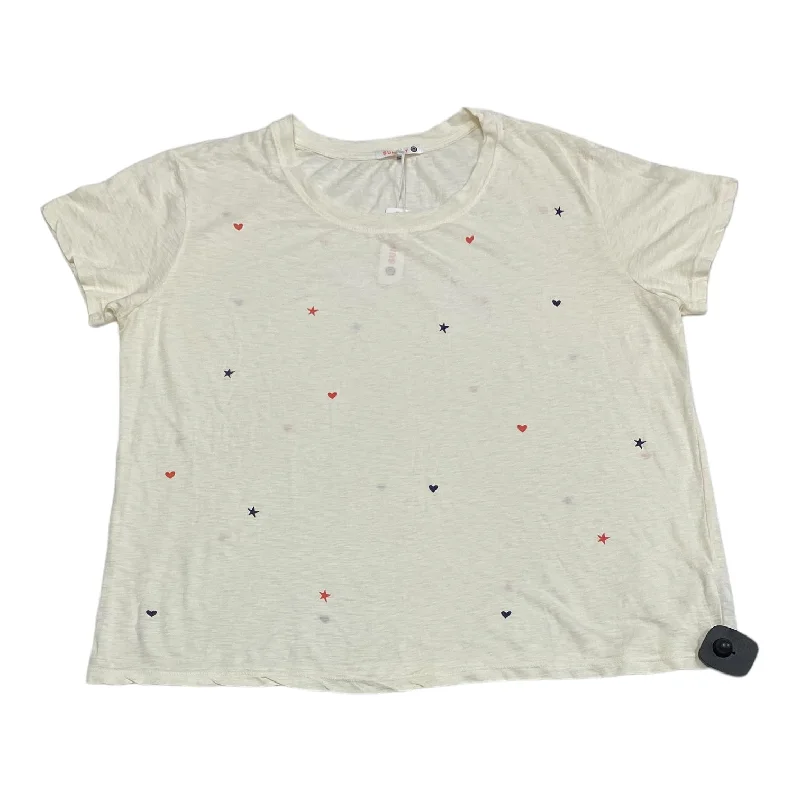 Top Short Sleeve By Sundry In Cream, Size: M