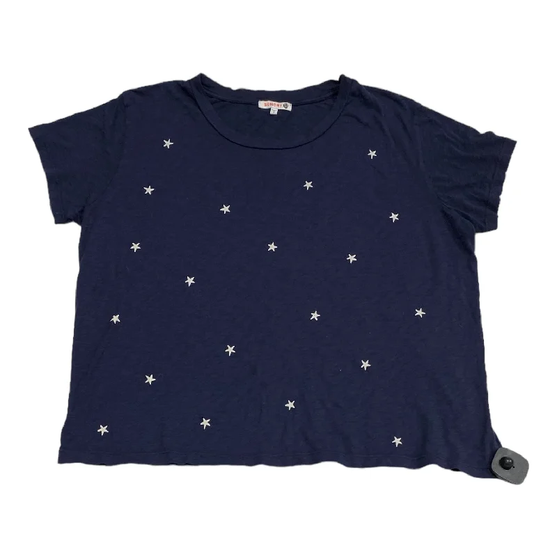 Top Short Sleeve By Sundry In Navy, Size: M