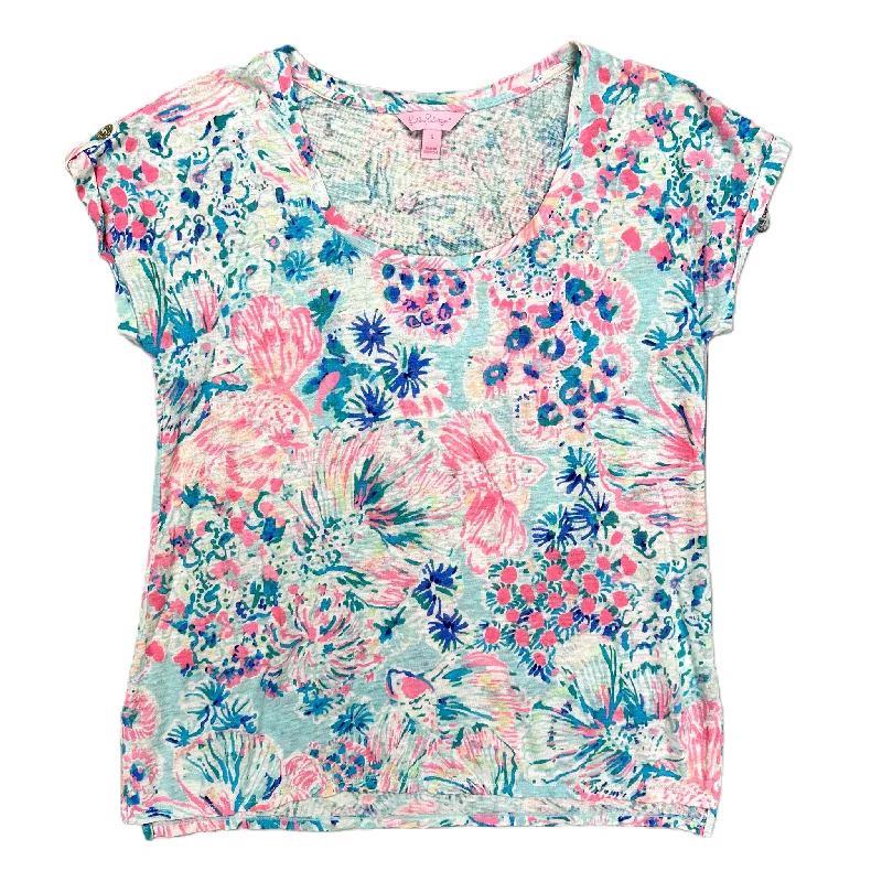 Top Short Sleeve Designer By Lilly Pulitzer In Multi-colored, Size: S