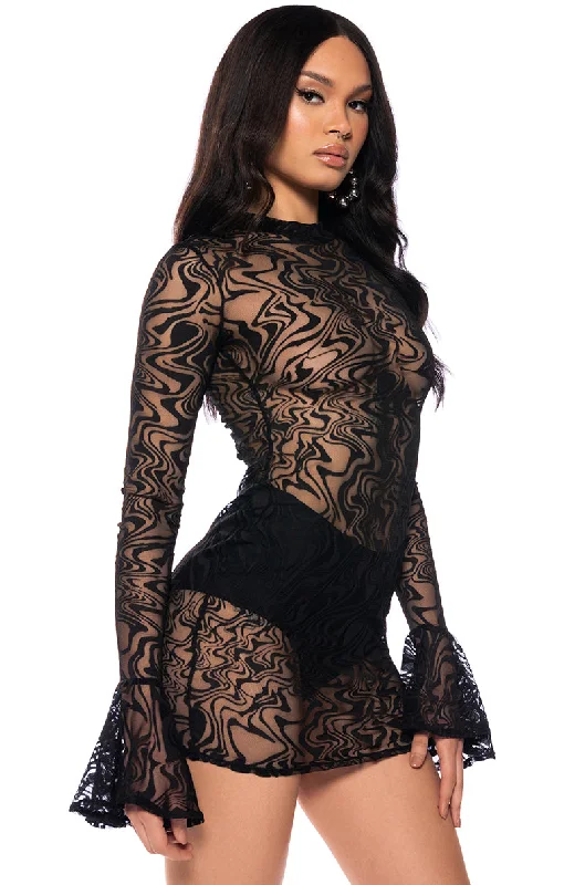 WAITING ON YOU SHEER MINI DRESS