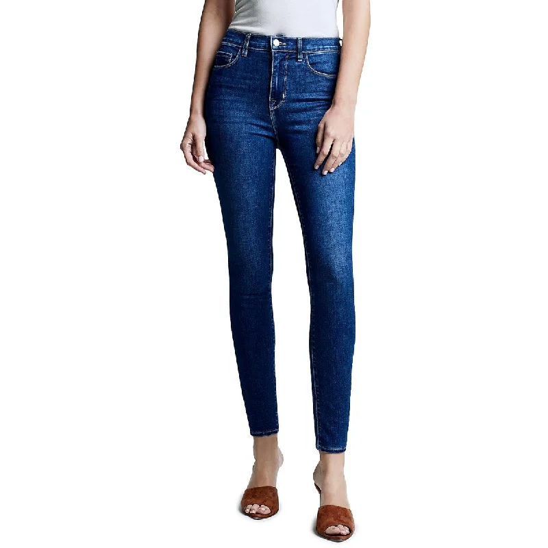 Monique Womens Ultra High Rise Medium Wash Skinny Jeans