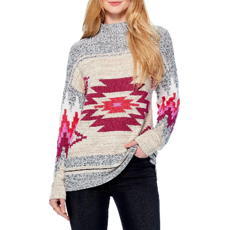 Fall Feelings Womens Knit Pullover Mock Turtleneck Sweater