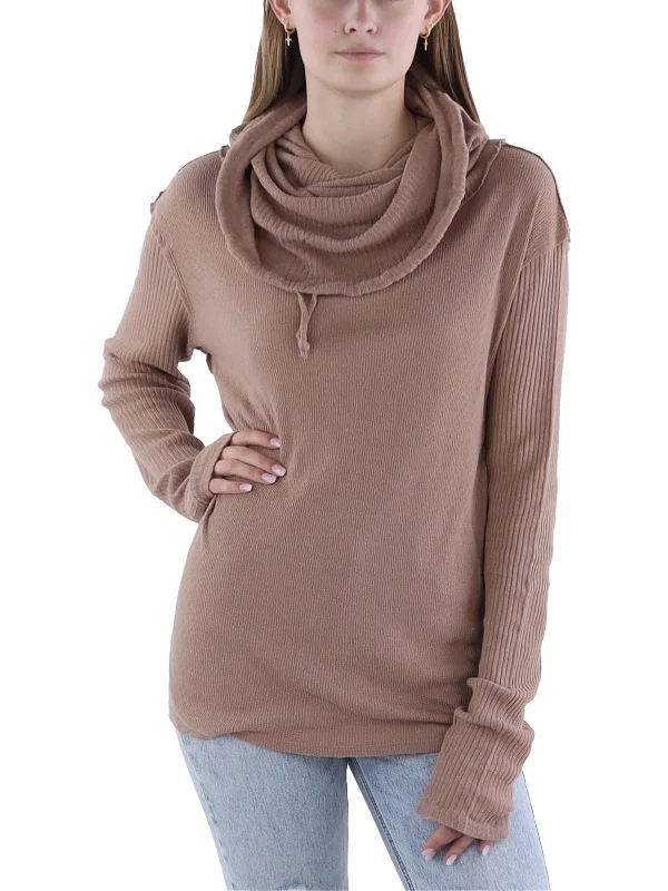 Hot Peppers Womens Cotton Cowl Neck Pullover Sweater