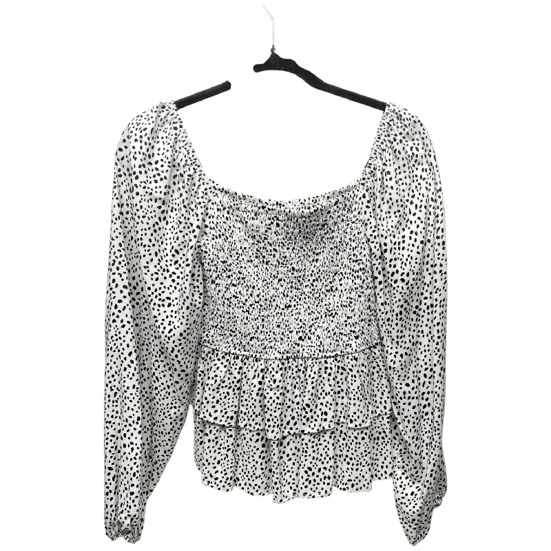 Top Long Sleeve By Altard State In Black & White, Size: M