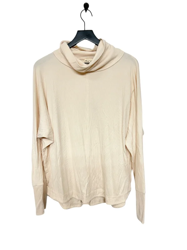 Top Long Sleeve By Cmc In Cream, Size: M