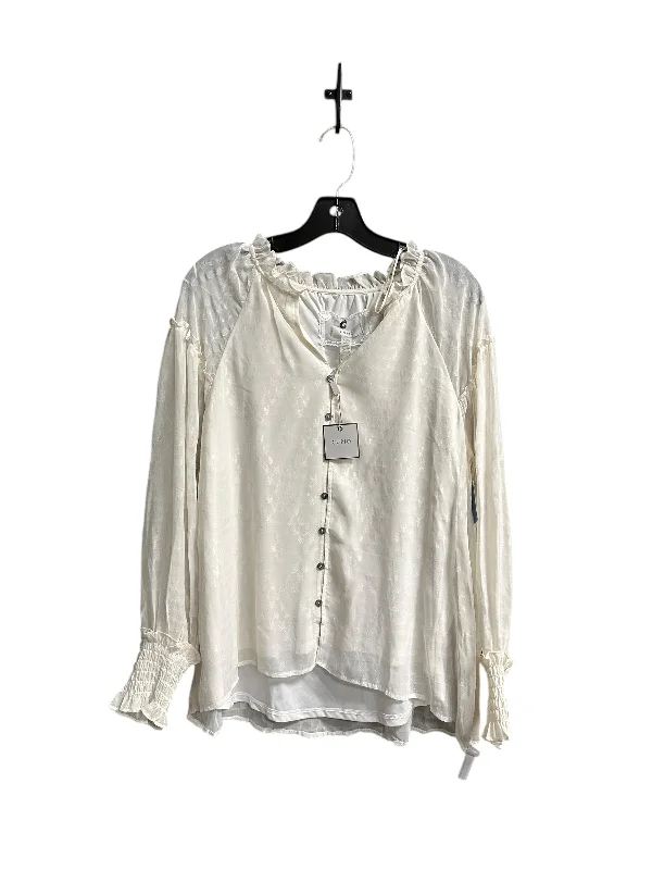 Top Long Sleeve By Cupio In Cream, Size: M