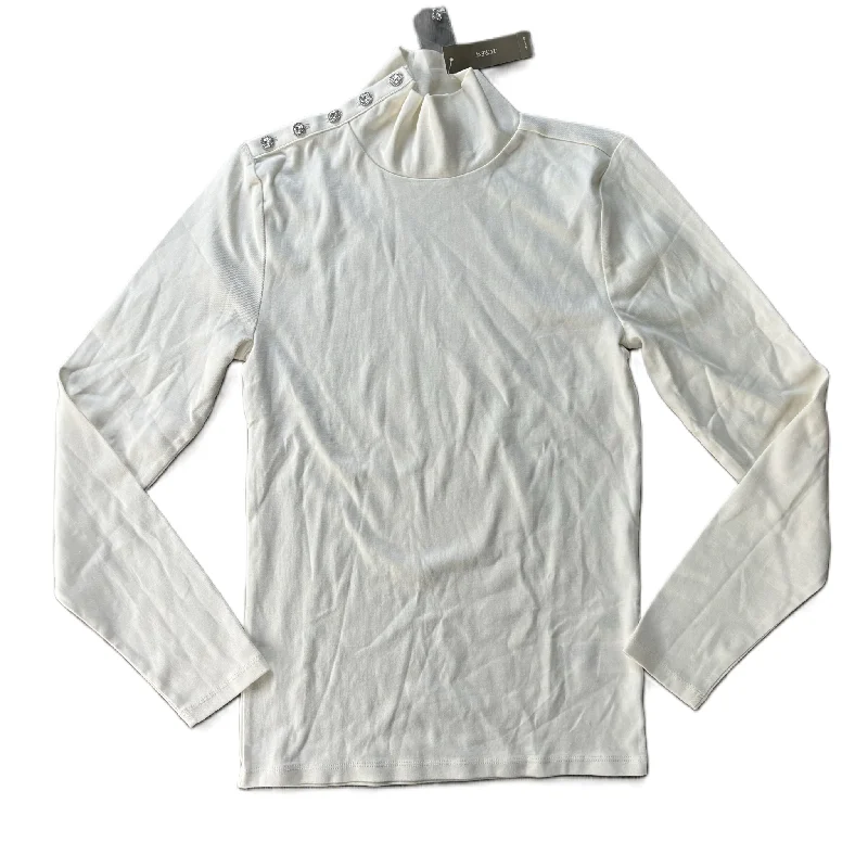 Top Long Sleeve By J. Crew In Ivory, Size: M