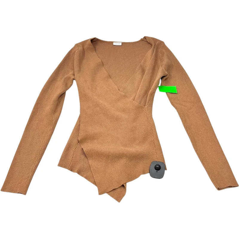 Top Long Sleeve By Lascana In Brown, Size: L