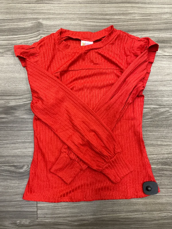 Top Long Sleeve By Lularoe In Orange, Size: Xxs