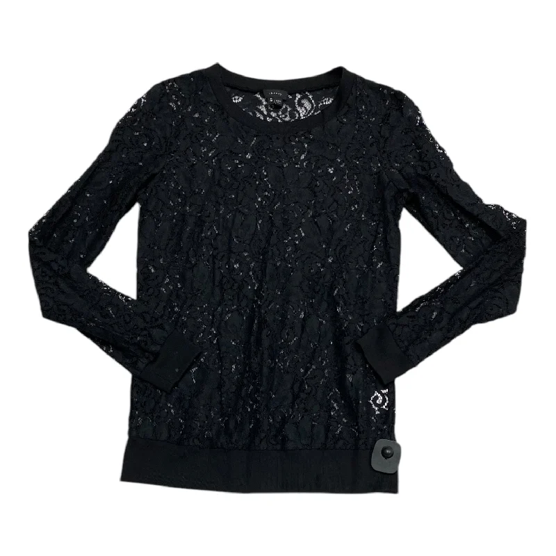 Top Long Sleeve By Theory In Black, Size: Sp