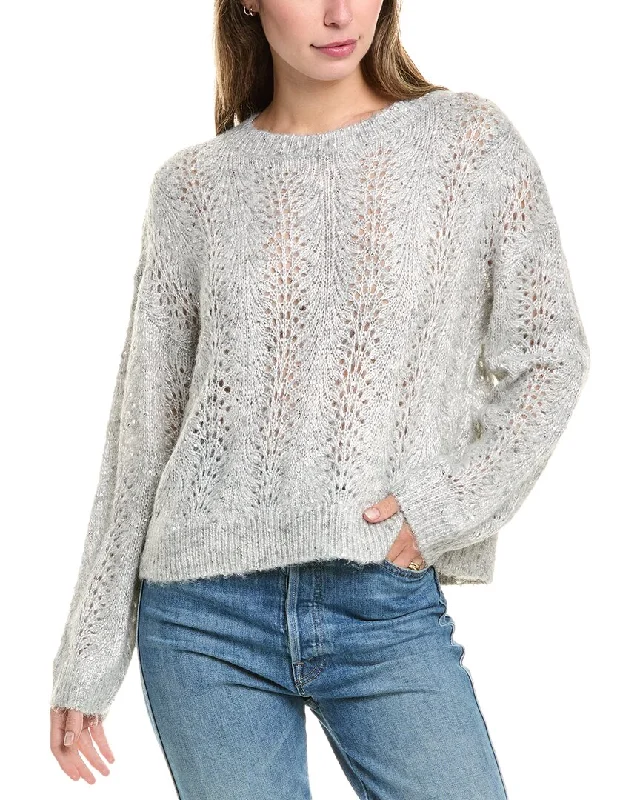 Vince Camuto Pointelle & Sequin Sweater