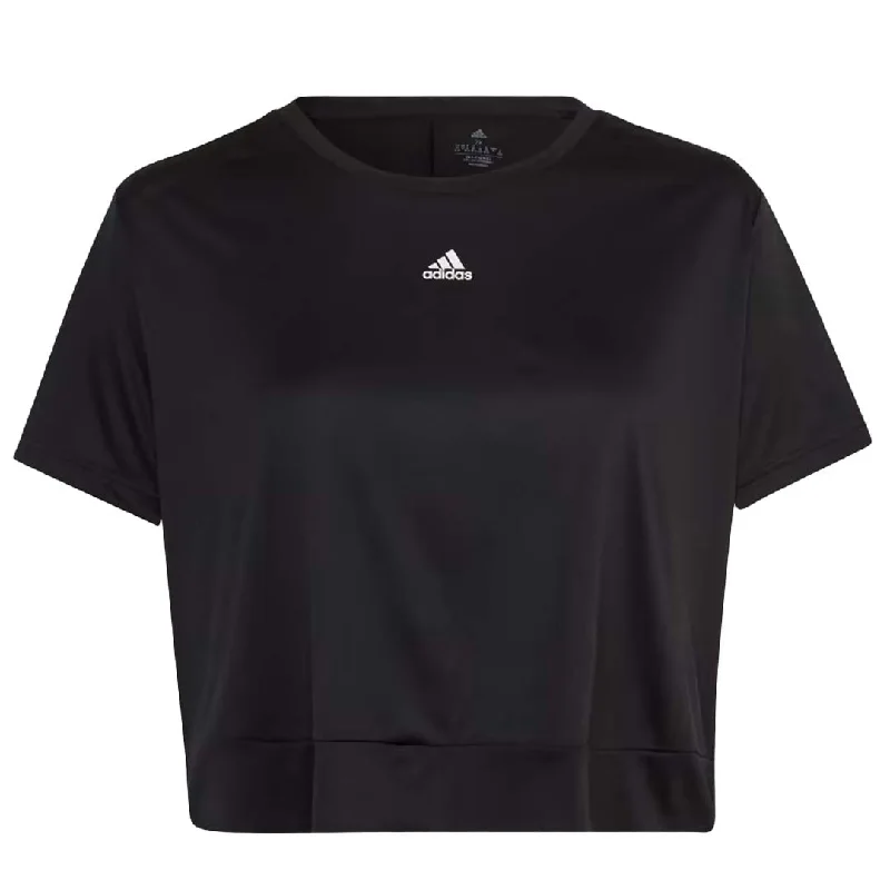 adidas - Women's Aeroready Studio Loose Crop T-Shirt (Plus Size) (HI5984)