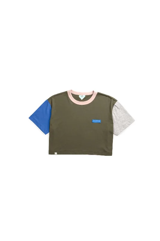 Womens STND01 Colourblock Boxy Cropped T Shirt