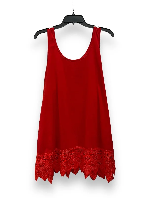 Top Sleeveless Basic By Clothes Mentor In Red, Size: 3x