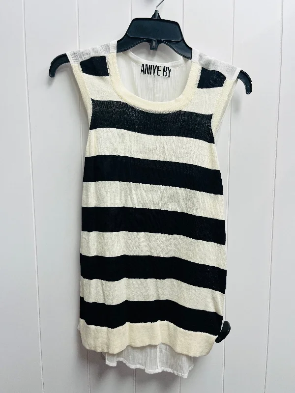 Top Sleeveless By ANIYE BY In Black & Cream, Size: M