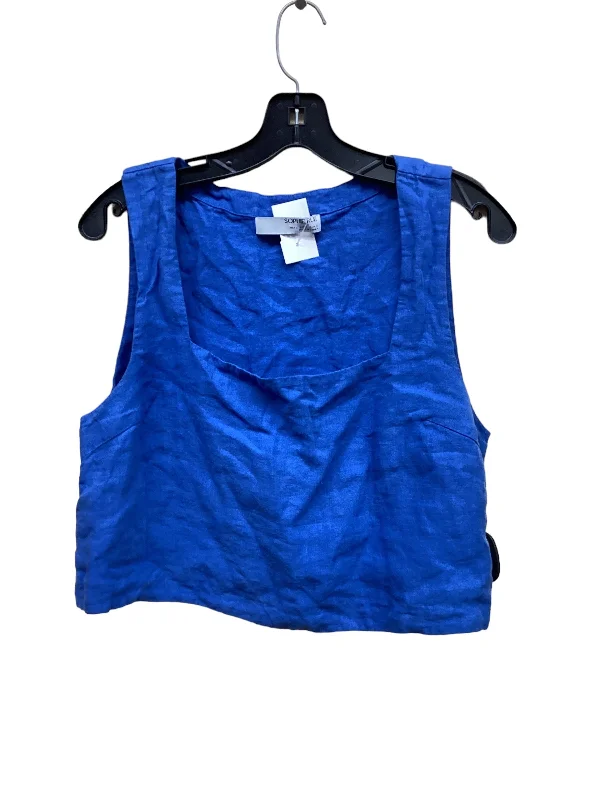 Top Sleeveless By Clothes Mentor In Blue, Size: L