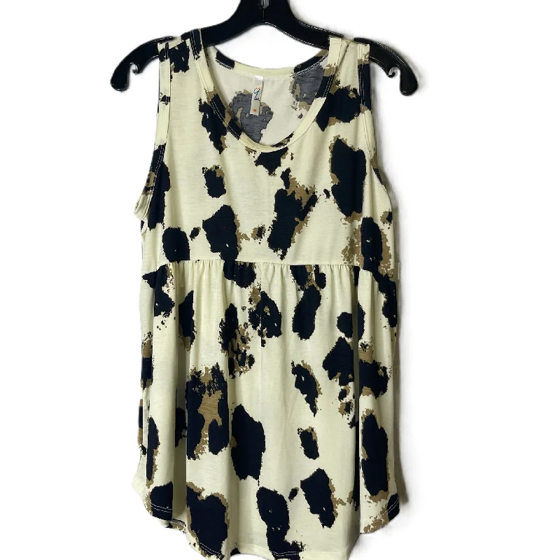 Top Sleeveless By Clothes Mentor In Cream, Size: M