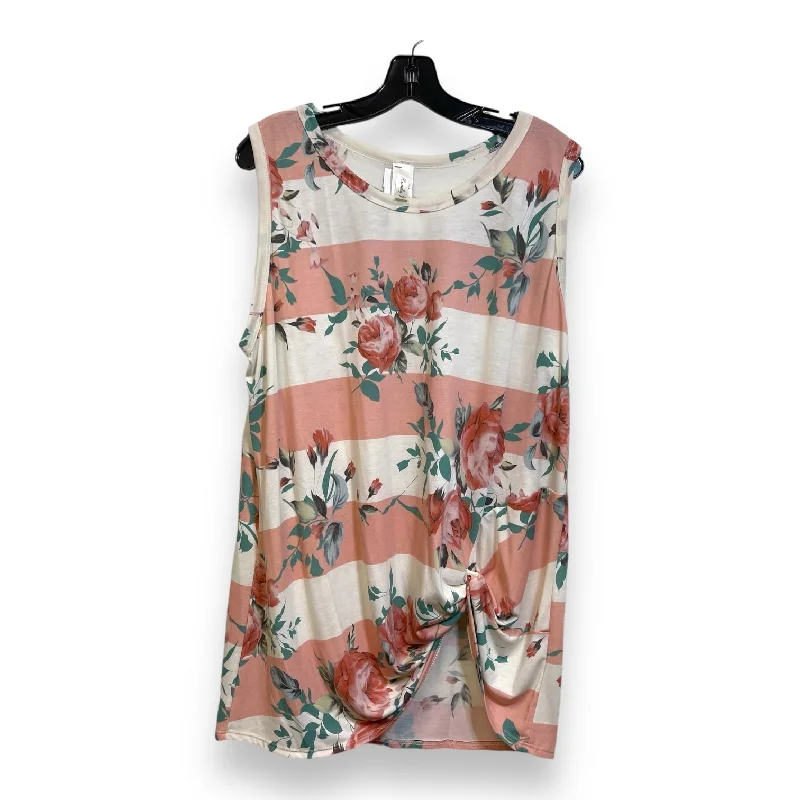 Top Sleeveless By Clothes Mentor In Floral Print, Size: 2x