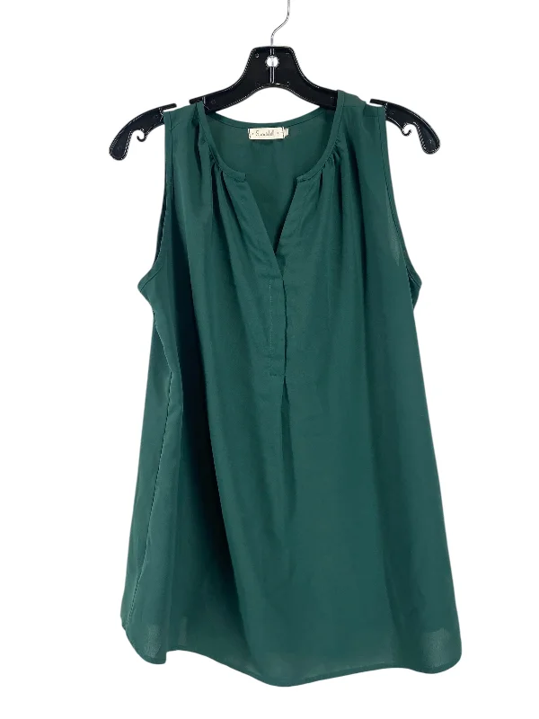 Top Sleeveless By Clothes Mentor In Green, Size: M