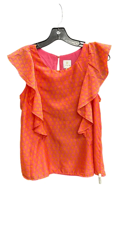 Top Sleeveless By Clothes Mentor In Orange & Pink, Size: S